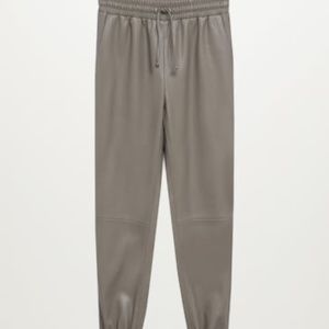 Mango Faux Joggers In Gray XS